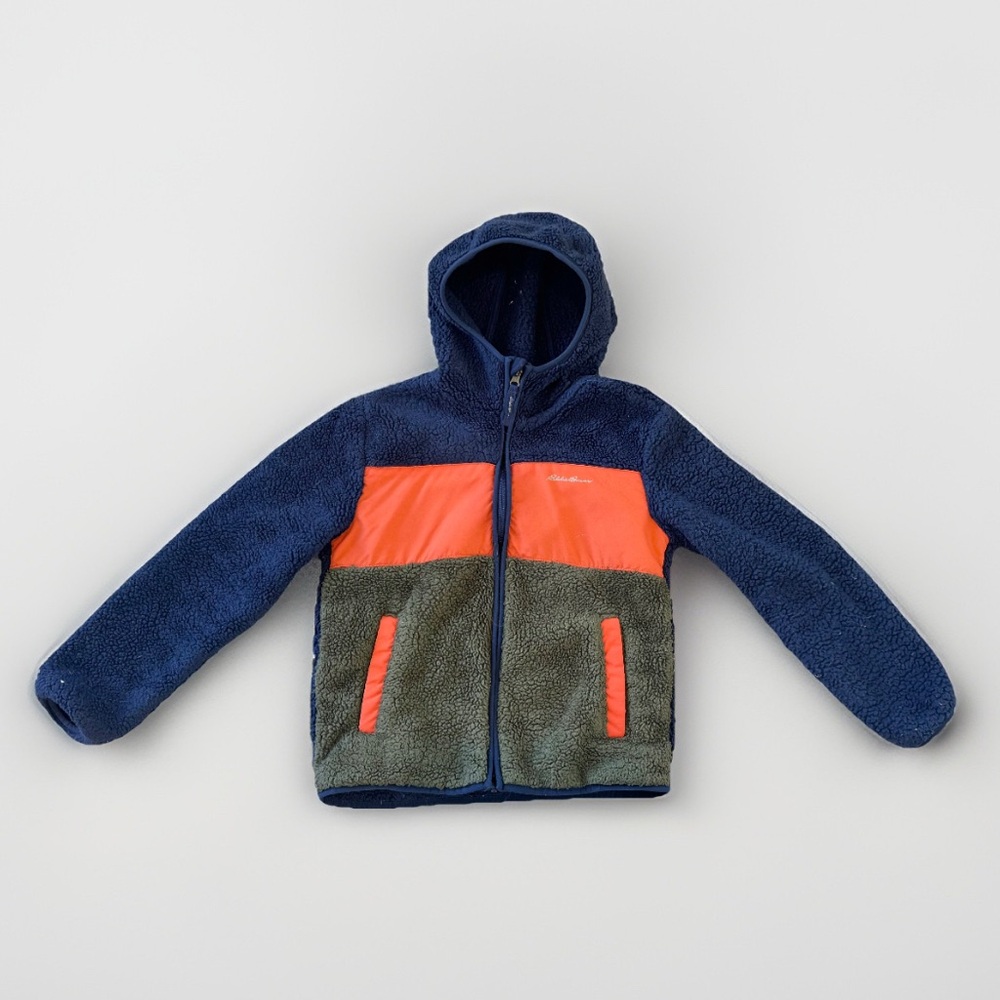 Eddie Bauer Sz 10-12 (M) Quest Fleece Jacket Boys Full Zip Hood